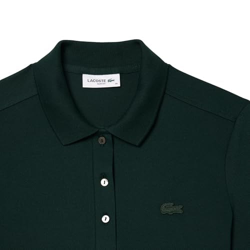 Lacoste Women's Short Sleeve Slim Fit Stretch Pique Polo Shirt