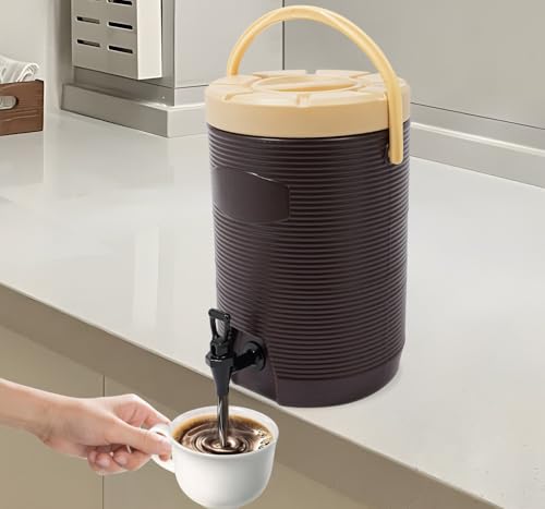 VitaChicuy Stainless Steel Beverage Dispenser Insulated Container with Faucet Cooler with Drink Dispensers Cold and Hot Dr...