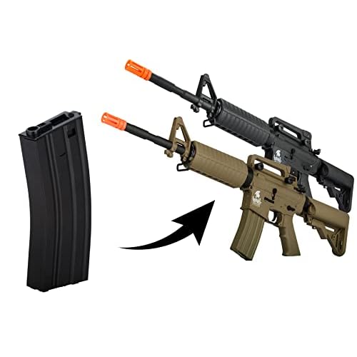 Lancer Tactical Full Metal Steel M4/M16 300 Round High Capacity AEG Airsoft Magazine Clip