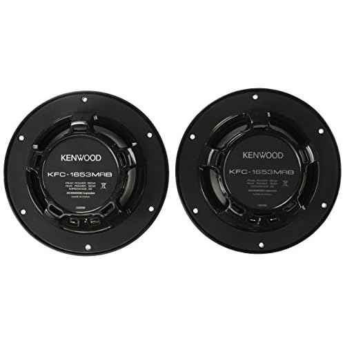 Kenwood KFC-1653MRB 6.5" Black Marine 2 Way Speakers 150 Watts