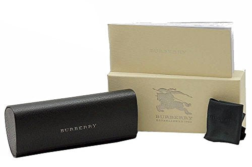 BURBERRY BE 1282 1001 Black Palladium Metal Semi-Rimless Eyeglasses 55mm…