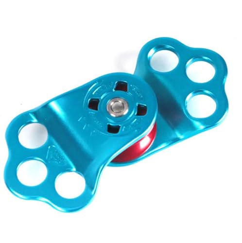 Climbing Pulley, 30KN Three Holes Ball Bearing Single Pulley, Rock Climbing Pulley for 14mm Rope Hauling, Rock Climbing, R...