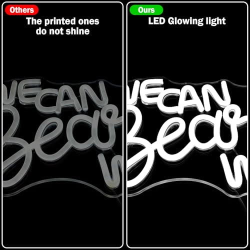 We Can Bearly Wait Neon Sign Dimmable Baby Shower Led Neon Light for Wall Decor, We Can Barely Wait Decorations Backdrop f...
