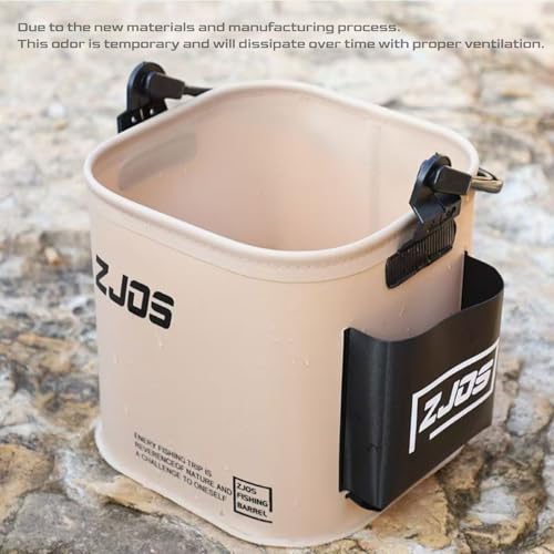 Hevio Foldable Fishing Bucket, Portable Fishing Water Pail, 13L/3.43Gal, for Hiking Fishing Camping Traveling Boating with...