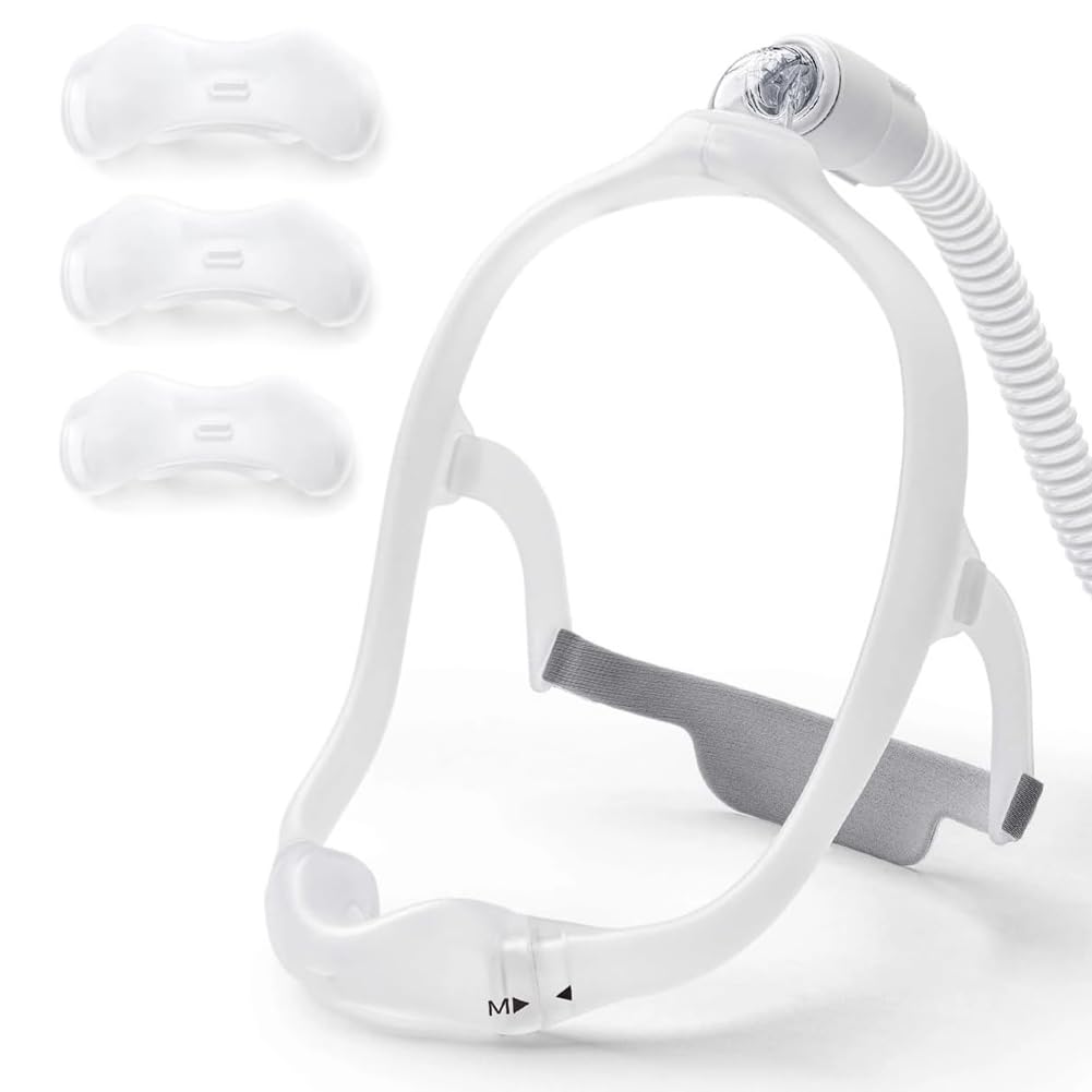 Nimisa Nasal Frame Assembly for Philips Respironics DreamWear, Upgrade Silicone Soft Sealing Nose Mask Reusable Pillow Supplies with 3 x Pillow