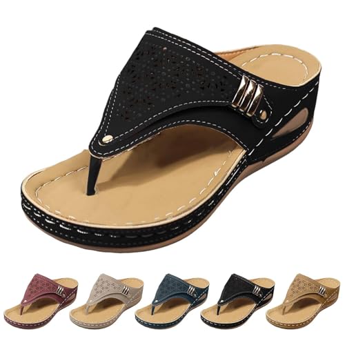 Orthopedic Wedge Sandals for Women 2025 Dressy Summer Comfortable Sandals Casual Slip on Flats Flip Flops for Women Ladies...