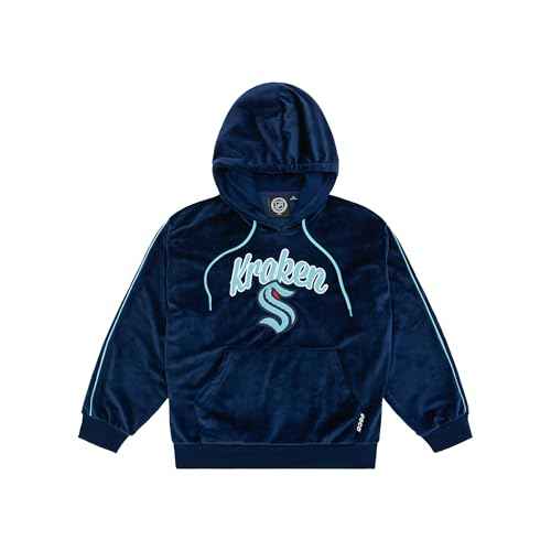 FOCO Women's NHL Team Logo Fashion Velour Hooded Sweatshirt