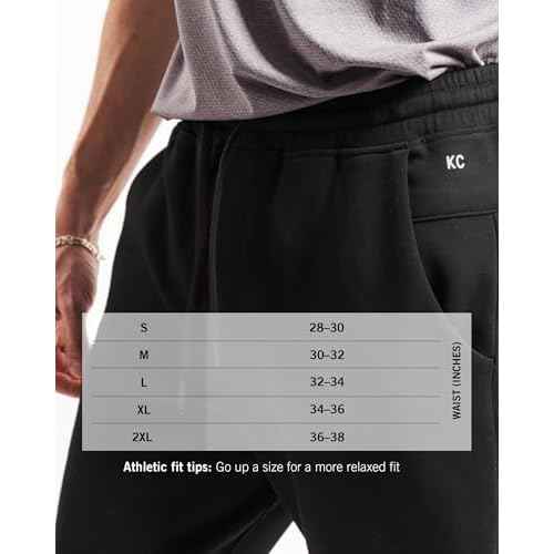 Kenneth Cole REACTION Stretch Scuba Knit Tapered Sweatpants for Men 2-Pack, Active Mens Joggers with Pockets Pack of 2