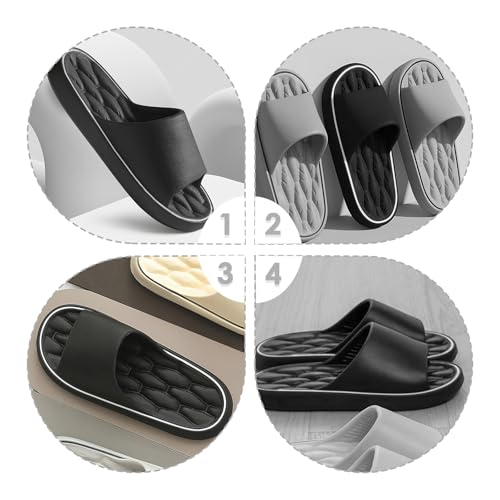 Slippers for Women and Men Non Slip Quick Dry Open Toe Soft Slides Thick Sole Sandals for Bathroom Pool Beach House Outdoo...