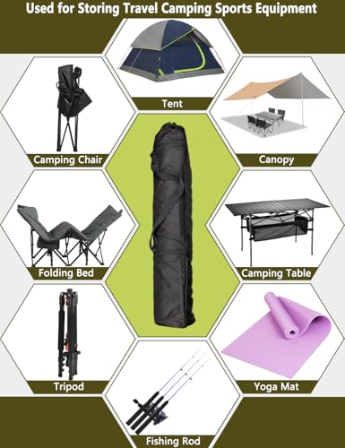 Heavy Duty 600D Oxford Folding Chair Replacement Bag fits GCI,Coleman for Camp Chairs - Large Foldable Mouth Camp Chair St...