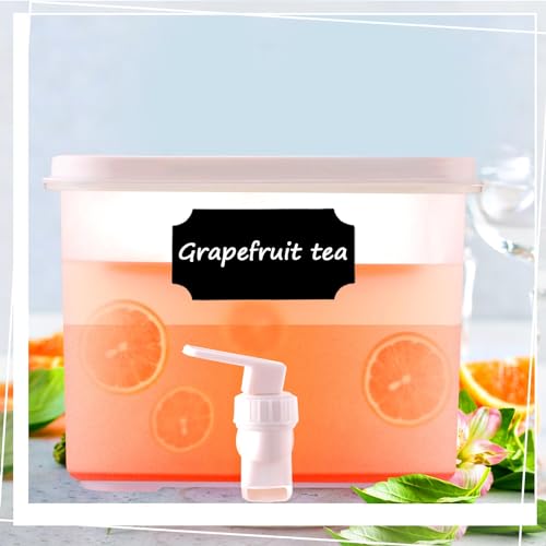 Zhehao 5 Pack Drink Dispenser for Fridge 1.32 Gallon Clear Beverage Dispenser with Leak Proof Spigot Plastic Iced Juice Le...