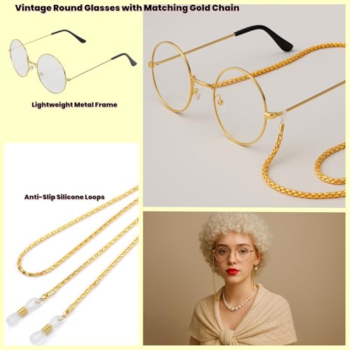 QAQ-COSPLAY 100 Days of School Costume for Women – Old Lady Costume with Wig -School Grandma Costume with Accessories