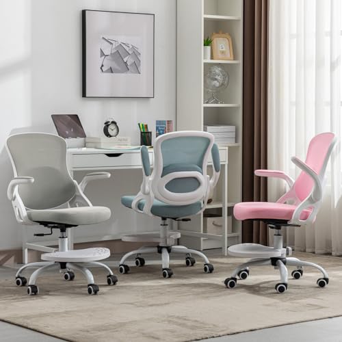 Kids Desk Chair,Ergonomic Study Chair with Adjustable Height,Swivel Mesh Desk Chair with Wheels,Home Office Chair for Chil...
