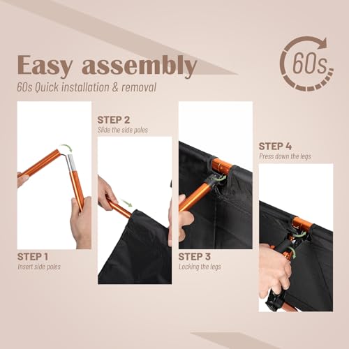 G2 Foldable Camping Cot, Durable Travel Tent Cot, Ultralight for Backpacking, Summer Hiking, Mountaineering, Max Loading C...