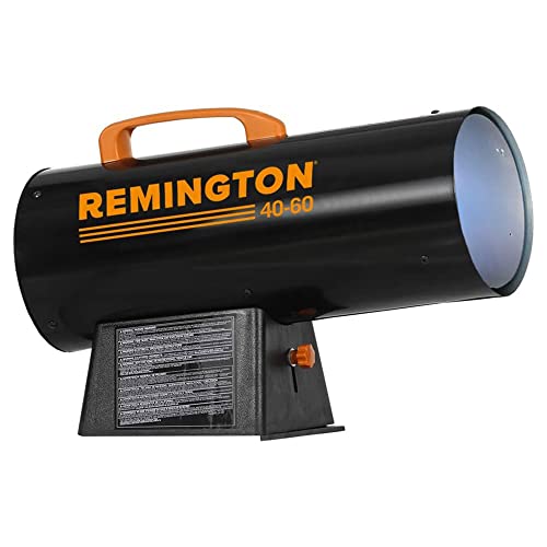 Remington LP Forced Air Heater, Portable 60,000 BTU Space Heater for up to 1500 Square Feet - Liquid Propane Gas Powered, ...