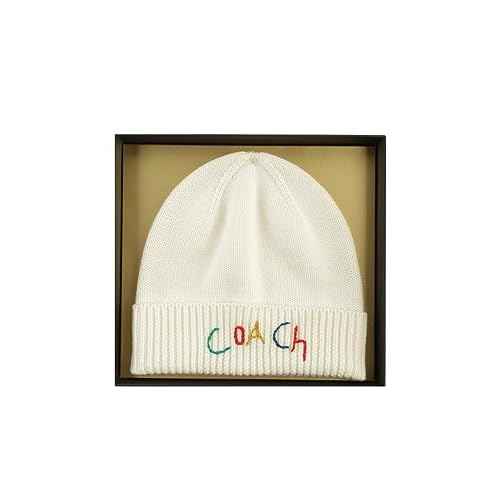 Coach Womens Embroidered Beanie with Gift Box