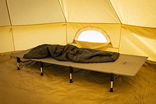 iClimb 1 3M Thinsulate Insulation Sleeping Bag and 1 Super Easy Assemble Cot Bundle, Ultralight Compact for Solo Adult Out...