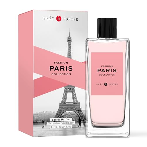 Pret à Porter City Collection Paris Eau de Parfum 100 ml(3.3 oz)(Pack of 1), Notes of Rose, Musk, and Amber, Women's Fragrance, Long Lasting, Everyday Fragrance, Travel Size
