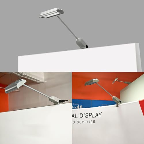 SUNLITOPTO Trade Show Lights LED Display and Exhibit Arm Lighting, Connectable Tradeshow Lights Included Clamps, Mounting ...