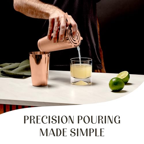 Mixology & Craft Cocktail Shaker Set: 11-Piece Weighted Boston Shaker Kit | Complete Cocktail Kit Gift Set | Top Bartender...