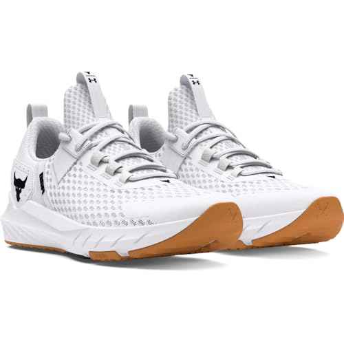 Under Armour Men's Project Rock Blood Sweat Respect 4, (100) White/Distant Gray/Black, 13, US