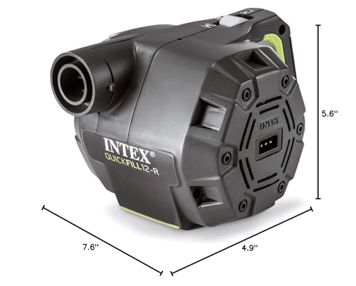 INTEX QuickFill Electric Air Pump: Inflates and Deflates Air Mattresses, Inflatable Kayaks, Boats, Toys