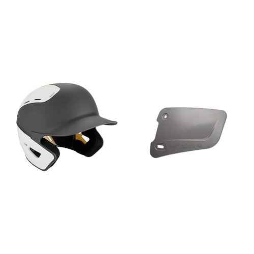 Bundle of Mizuno B6 Adult Baseball Batting Helmet, Grey-White, Small/Medium + Mizuno Batters Face Protector, Grey, Left Hand Batter