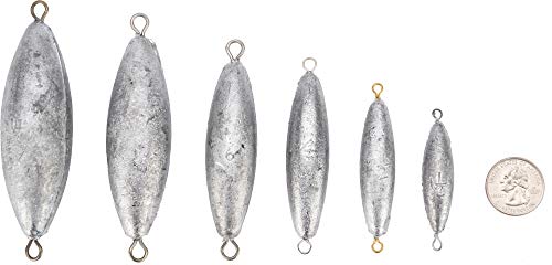 Evike Fishing - Battle Angler Double Ring Torpedo Lead Weight Sinker (Size: 16oz / Pack of 5)