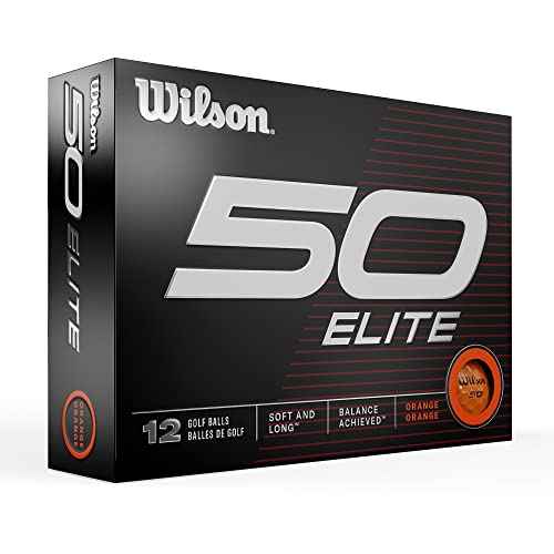 Wilson Fifty Elite Golf Balls - 12 Pack, Orange