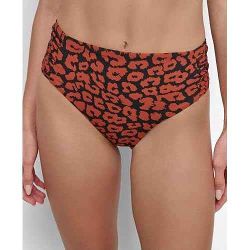 DKNY Womens Bikini Set ? U-Wire Bikini Top & Mid Rise Shirred Bottom with Tummy Control