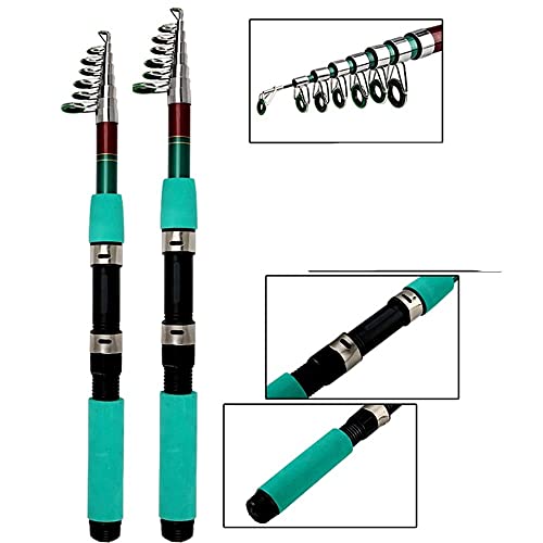 1.8m 2.1m 2.4m 2.7m 3.0m 3.6m Telescopic Fishing Rod and Reel Combo Set Spinning Fishing Rod Pole Travel Sea