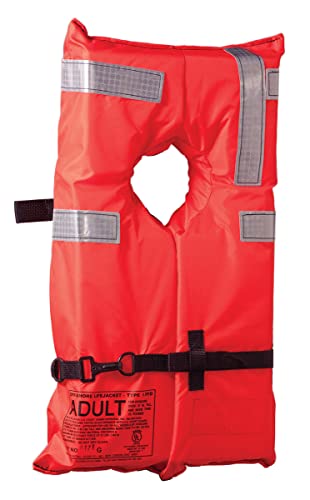 Kent Commercial Type I Collar Style Life Jacket, Orange
