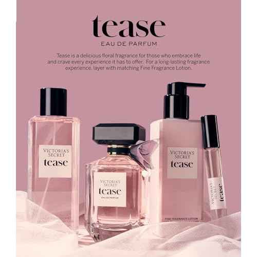 Victoria's Secret Tease 3 Piece Luxe Fragrance Gift Set: 1.7 oz. Eau de Parfum, Travel Lotion & Shimmer Mist