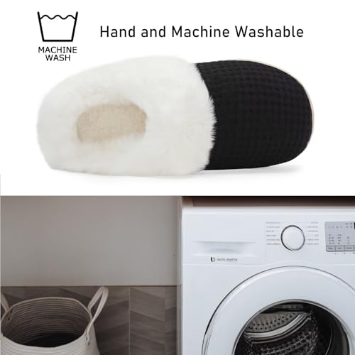 Comfy House Slippers for Women Fuzzy Memory Foam Slippers Cozy Slip on Outdoor Indoor Warm Fleece Lined Bedroom Shoes