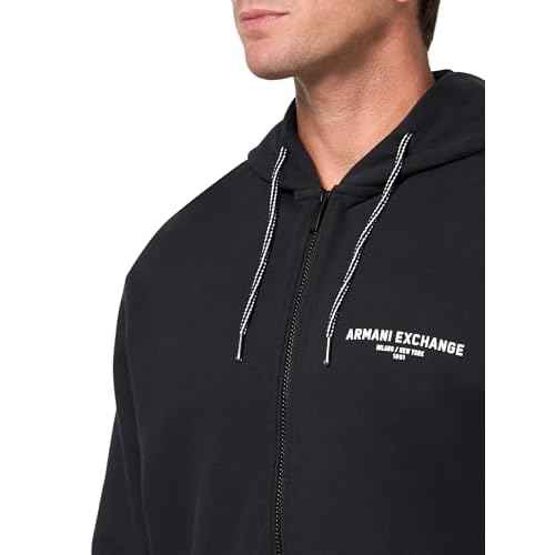 Armani Exchange mens Back Logo Full Zip Hoody