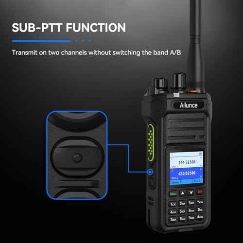 Retevis Ailunce HA1UV Ham Radio, Upgrade Chirp, Aviation Reception, Dual Band Handheld Radio, IP67 Waterproof, NOAA Alert, SOS, 2800mAh USB-C, Long Range Walkie Talkies for Hurricanes Emergency