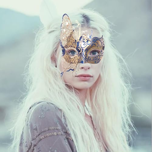 Seglorwy Masquerade Mask for Couples, Women Men Venetian Mardi Gras Halloween Christmas Party Couple Masquerade Mask (Butt...