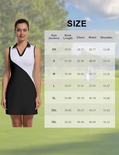Women’s Sleeveless Colorblock Polo Dress Lightweight Athletic Dress for Golf Tennis and Casual Outings
