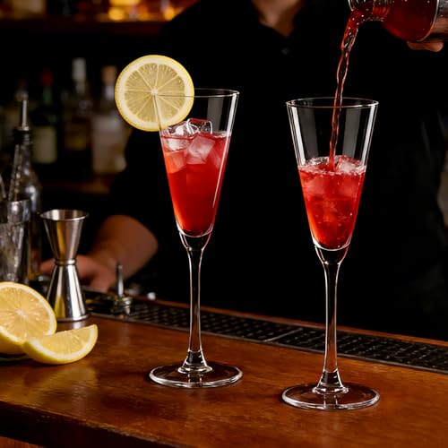 Cadamada 4oz Martini Glasses Set of 8, Crystal Cocktail Glasses, Long stem Sparkling Wine glasses for Party, Restaurant, B...