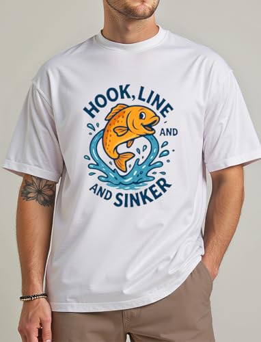 Fishing Adventure Hook Line Sinker Splash Thrill - Tee for Men & Women - Graphic T-Shirt