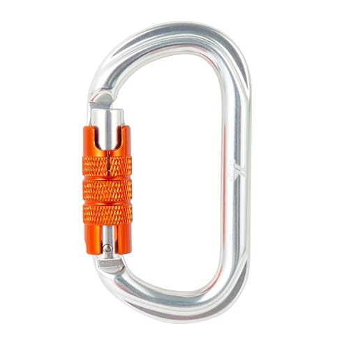 Zeluga 15-296 25KN Auto Locking Carabiner, Twist Lock, Lightweight, Professional Carabiner Clips, Assorted Color, 1 Piece