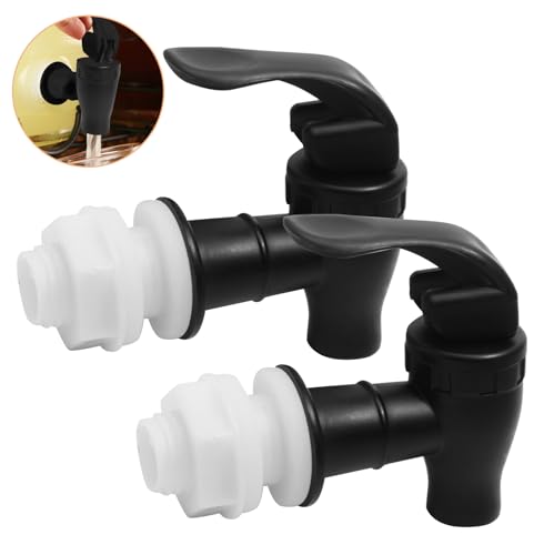 Biaungdo 2 Pcs Replacement Spigot for Beverage Dispenser, Black Push Style Beverage Dispenser Carafe Spigot Water Dispense...