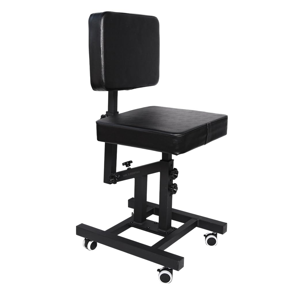 Tattoo Chairs with Adjustable Armrest & Back Support for Tattoo Artists and Client, Ergonomic Multiple Uses Chair,Tattoo Studio Furniture (with Wheels)