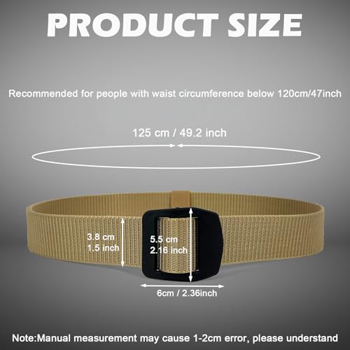 Nylon Men Belts Military Tactical Slide Plastic Buckle Belt Adjustable No Holes Canvas Web Belt Outdoor for Men