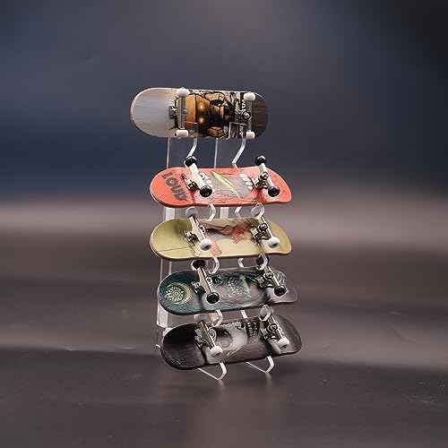 Fingerboard Display Rack,Pro Finger Skateboard Storage Stand,Transparent Acrylic Finger Board Racks