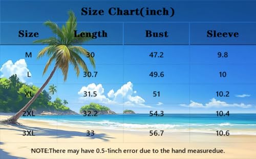 REVENEVER Funny Hawaiian Shirts for Men Short Sleeve Button Down Casual Shirts Summer Tropical Beach Shirt