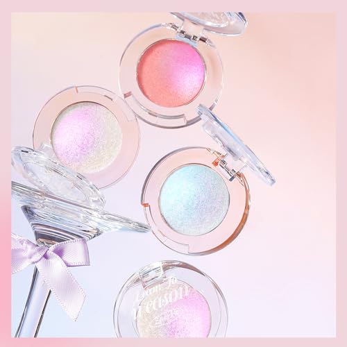 HOSAILY Holographic Duochrome Blue Glitter Eyeshadow, Color Shift Metallic Shimmer Eyeshadow Palette, Chameleon Sparkle In...