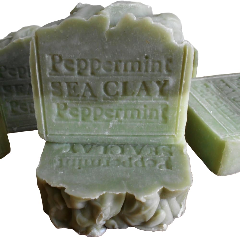 Peppermint with Sea Clay and Shea Butter Aged One Year Soap