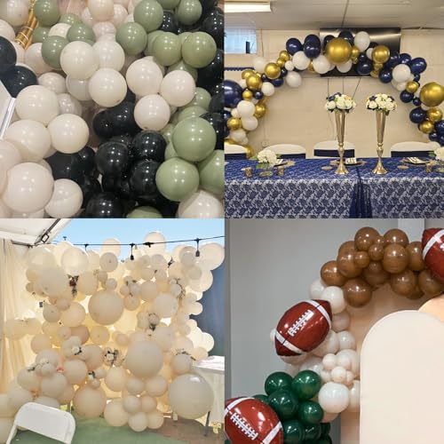 50pcs Sand White Balloons, 12inch White Sand Party Latex Balloon, Helium Ivory Balloons for Birthday Wedding Baby Shower G...