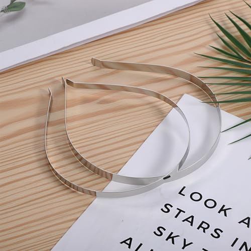 Thinp 6 Pcs Thin Metal Headbands for Women, 6 Size Silver Wire Headband Metallic Plain Headbands for Crafts DIY Women Hair...
